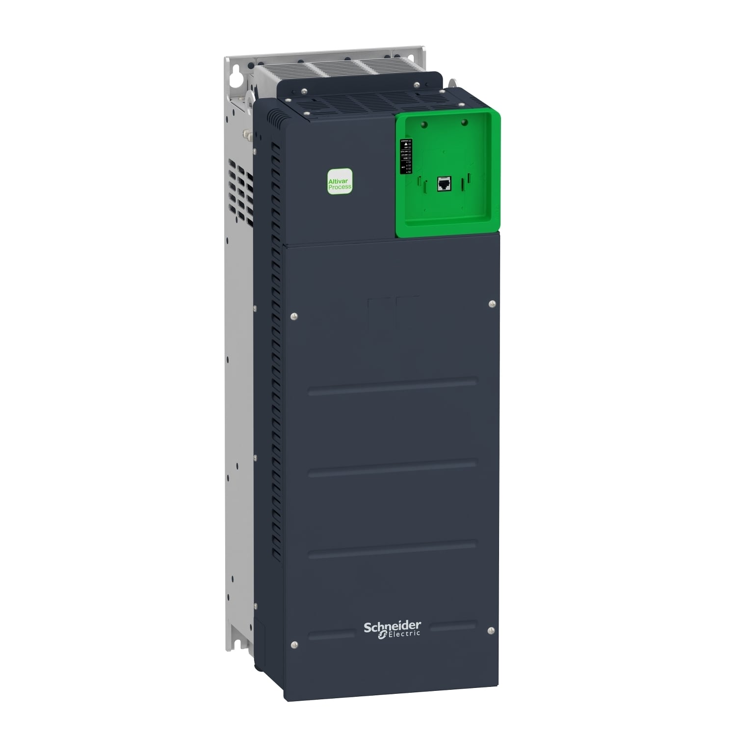 ATV630D55N4ZU ATV600 3-Phase Standard Variable Speed Drive, 380 to 480 V, 97.2, 84.2 A Normal Duty/81.4, 71.8 A Heavy Duty, 75 hp Normal Duty/60 hp Heavy Duty, 10.43 in W x 12.09 in D