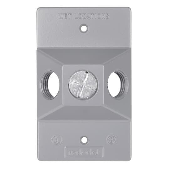 S203E-R Red Dot Standard Lampholder Cover, 4-1/2 in L x 2-13/16 in W, Aluminum