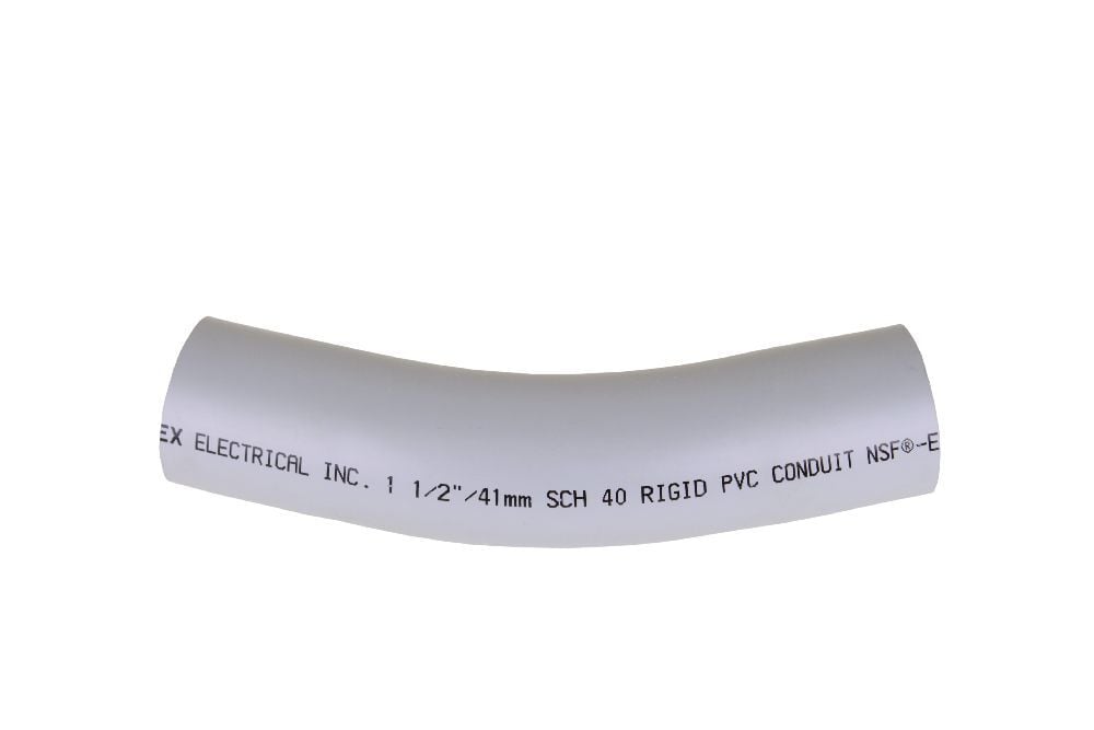 068623 Scepter Spigot Standard Radius Conduit Elbow, 1-1/4 in Trade, 30 deg, PVC