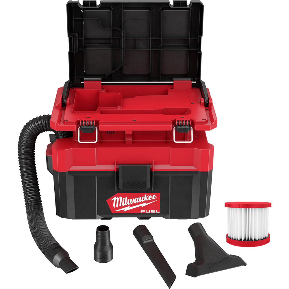 0970-20 M18 FUEL PACKOUT Cordless Handheld Wet/Dry Vacuum Kit, 12 A, 2.5 gal Tank, 18 V, Polycarbonate Housing