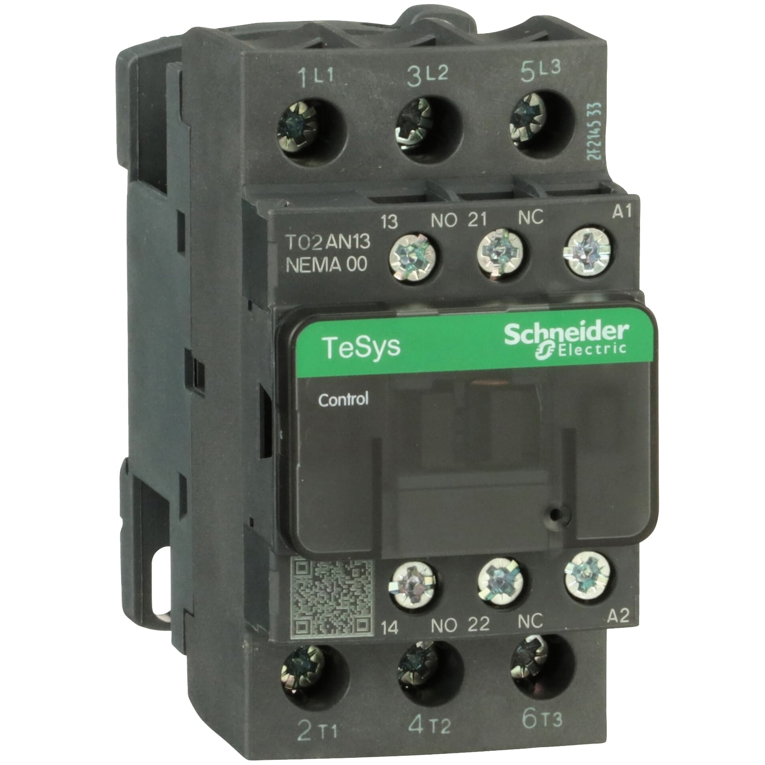 T02AN13G7 Non-Reversing Contactor, 120 V AC V Coil, 9 A, 1NO-1NC Contact, 3 Poles