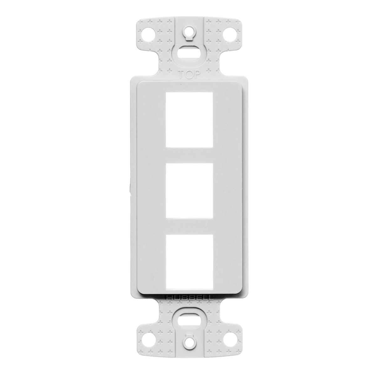NS613W Standard Decorator Keystone Frame, 1 Gangs, 3 Ports, High-Impact Thermoplastic, White