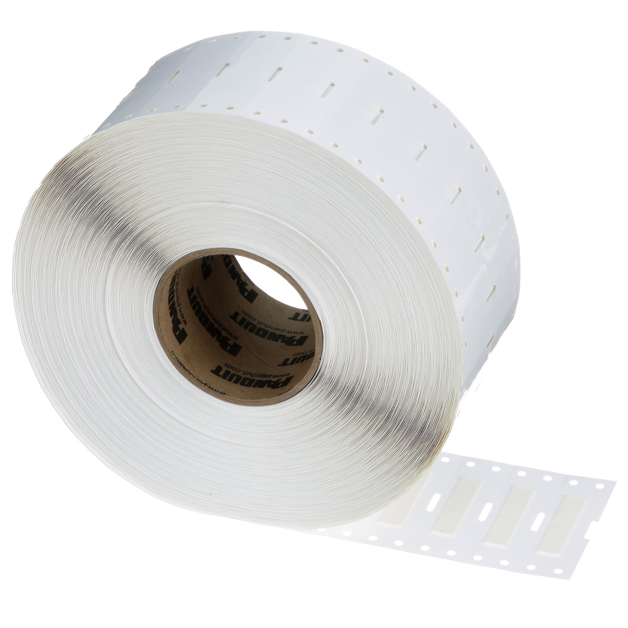 H100X044H1T-B Pan-Code 1-Sided Military Grade Thermal Transfer Heat Shrink Label, 16 to 10 AWG Wire, White Marker, Polyolefin