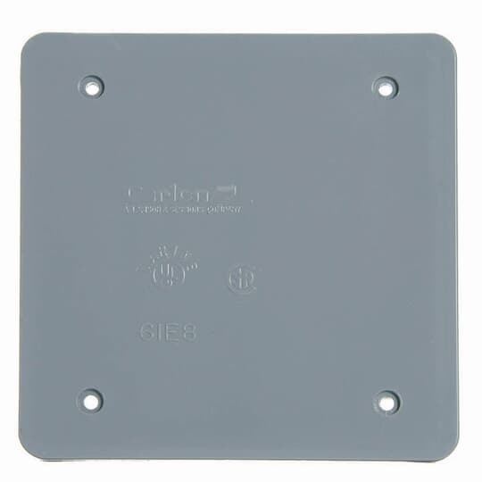E9802CN-CAR Carlon Blank Weatherproof Non-Metallic UV Resistant Device Box Cover, PVC