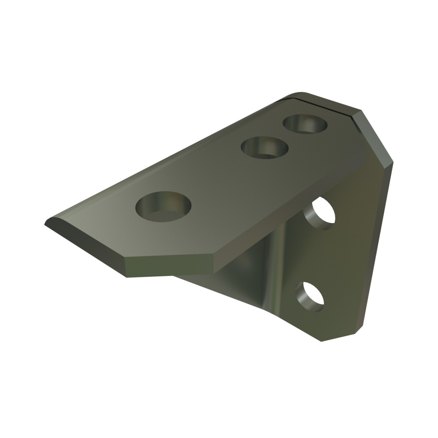 P2484-EG 90 deg Gusseted Fitting, 7 Holes, 1-5/8 in W x 1/4 in THK, HRPO Steel