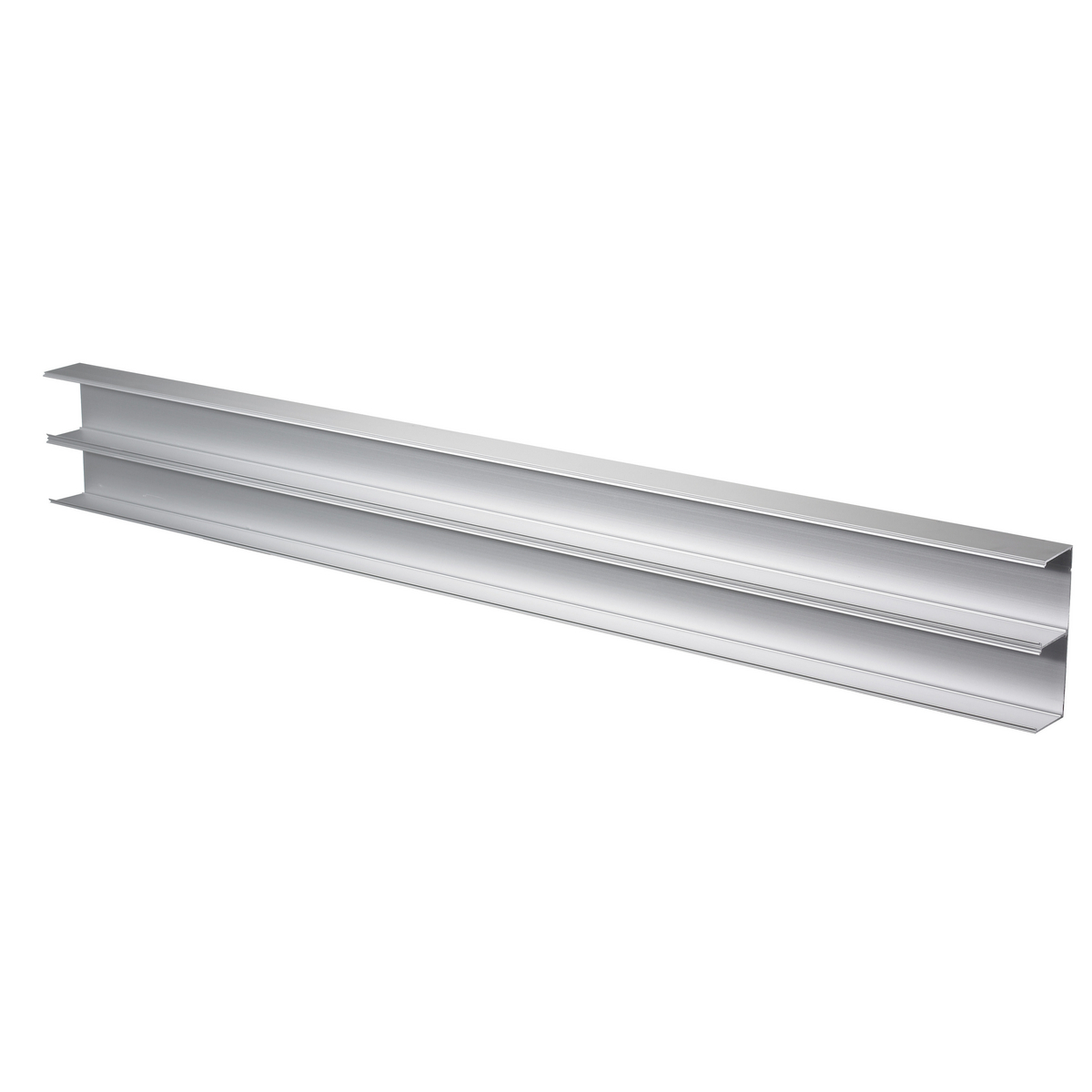 HBLALU4800B10 2-Channel Standard Raceway Base, 10 ft L x 6.1 in W x 2.1 in H, Aluminum
