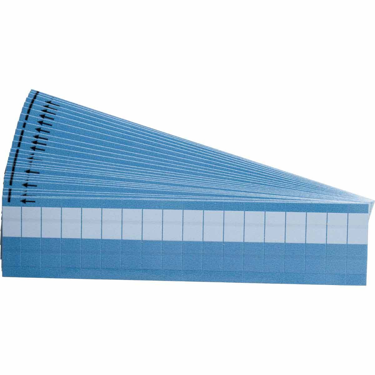 SLFW-500-PK SLFW Blank Write-On Wire Marker Card, 1/2 in W, Clear/White, B-292 Vinyl, 18 Markers per Card