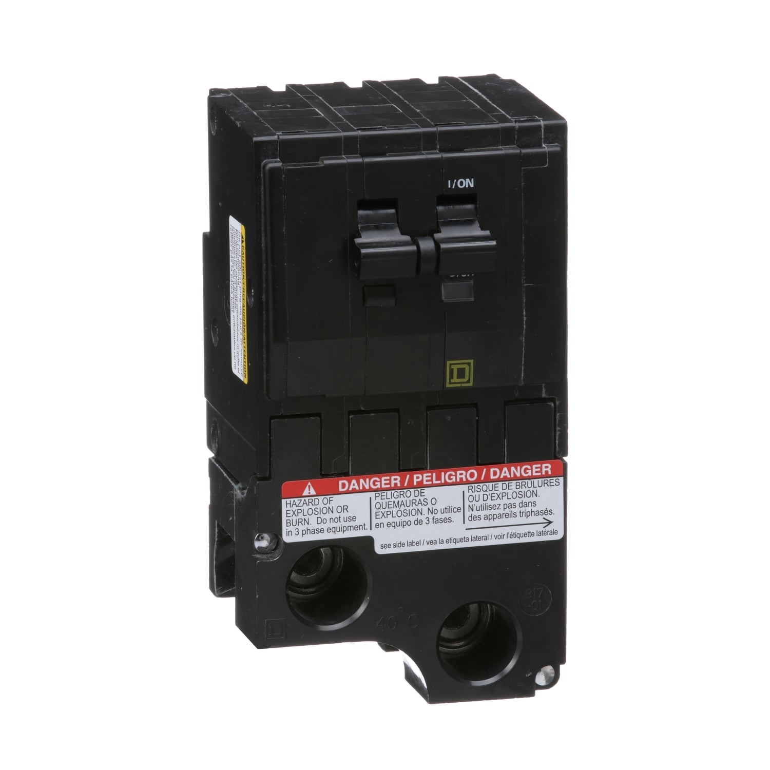 QO2175VH Type QO-VH Standard Miniature Circuit Breaker, 120/240 V AC, 175 A, 22 kA Interrupt, 2 Poles, Thermal Magnetic Trip