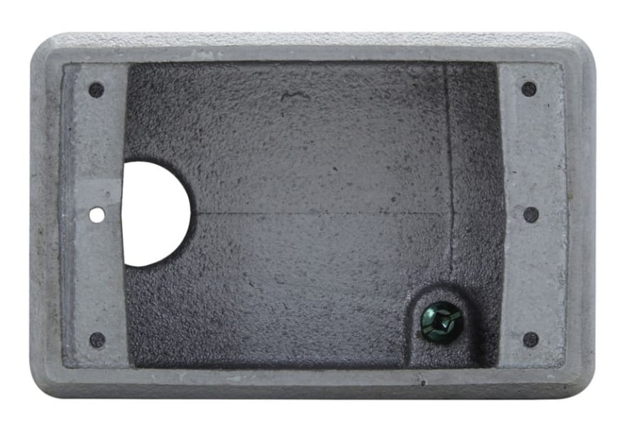 FSA2 Condulet Type FSA Shallow Device Box, Feraloy Iron Alloy, 18 cu-in Capacity, 1 Gang, 1 Outlet, 1 Knockout, 2-3/4 in W x 2-3/4 in D x 4-9/32 in H