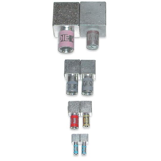 MD1F-2 Color-Keyed 1-Load Female Motor Lead Pigtail Disconnect, 1 AWG Beryllium Copper Conductor, Die Code: 37, Copper