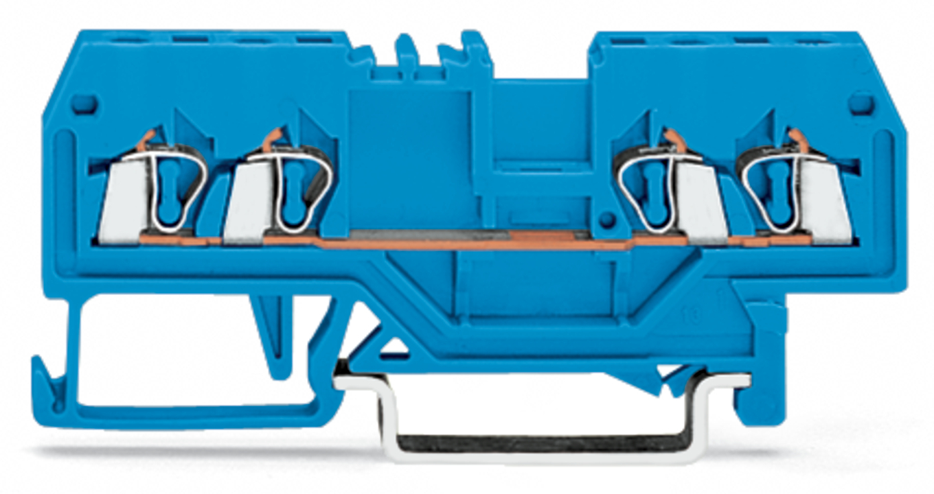 279-834 Operating Tool Conductor Terminal Block, 800 V, 18 A, 28 to 16 AWG Wire, 1 Poles, DIN Rail Mount