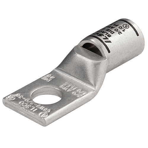 CSWS-2/0-38 SureCrimp CSWS 1-Hole Lug Compression Connector Sight Hole With Sight Hole, 4 to 2/0 AWG Flex Copper Conductor, Die Code: ILD-45, 3/8 in Stud, Tin Plated Copper
