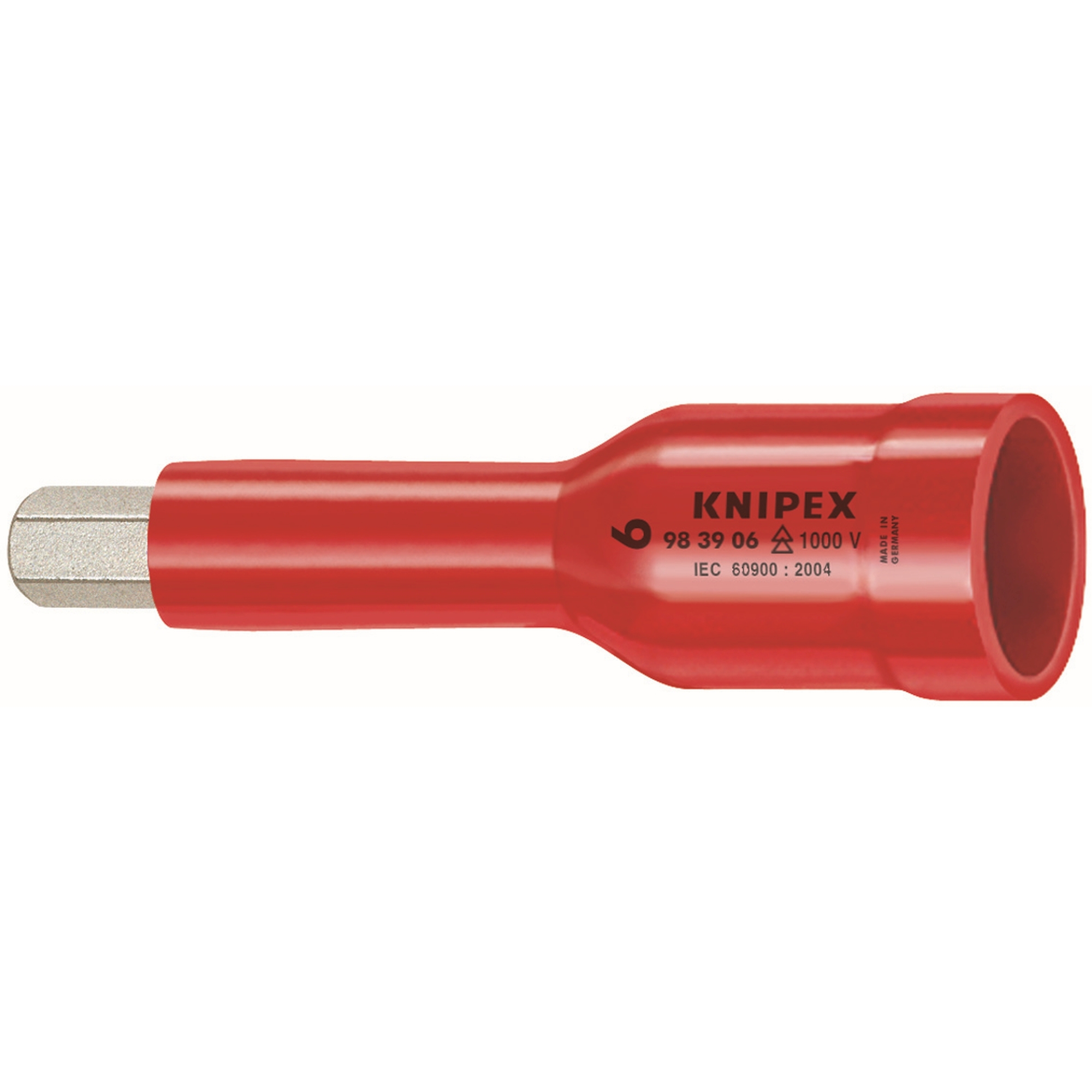 Hex Socket, 1/2 in. Drive-1000V Insulated, 6 mm, 3 in.