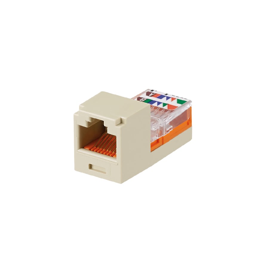 Mini-Com UTP RJ45 Cat 5e Leadframe Jack Module, Electric Ivory