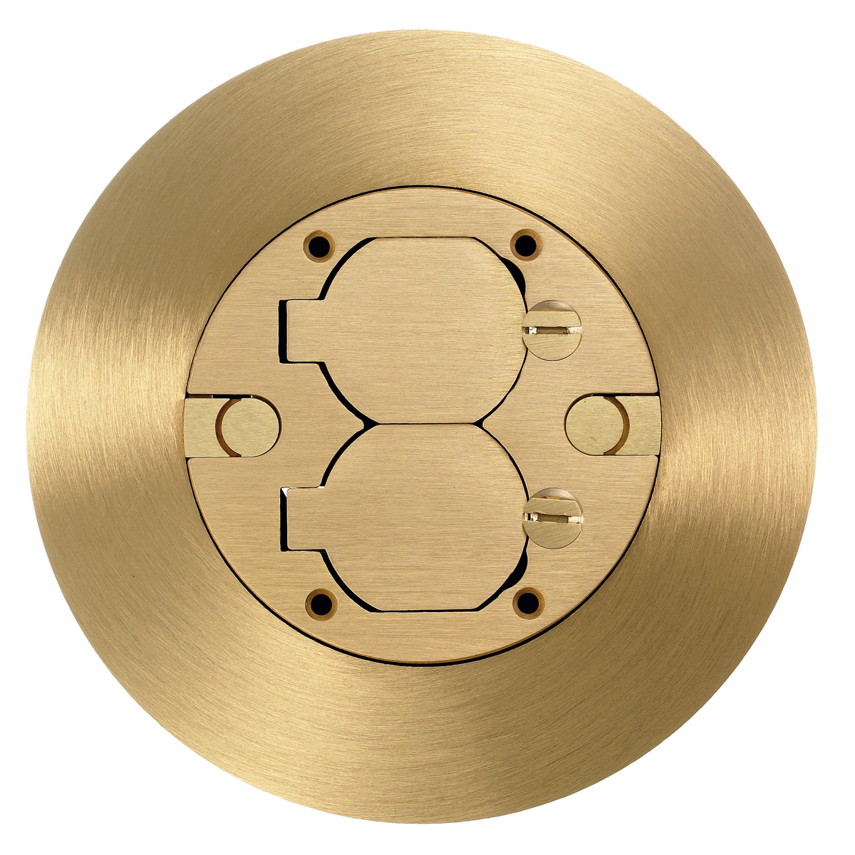 SF39253A Combination Flush Style Machined Standard Cover and Flange Assembly, 6-1/2 in Dia, 3.88 in W x 0.56 in D, Metallic