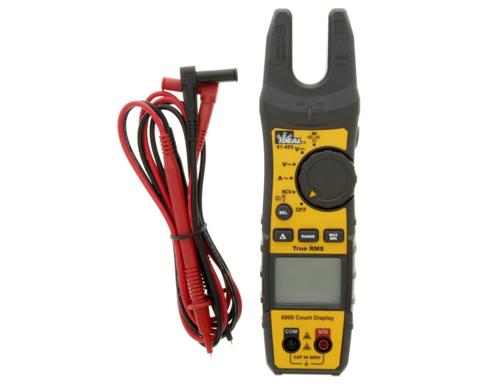 61-405 TightSight Digital Split Jaw Meter With Backlit, Flashlight, 600 V AC, 200 A, 60 MOhm, 50/60 Hz, 3/4 in Jaw, Backlit LED Display