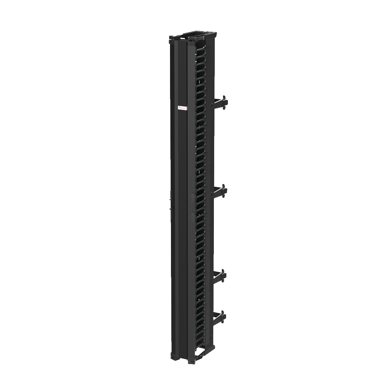 DV6D7 CableTek DOFRY 2-Sided Vertical Post Gate Cable Manager, 84 in H x 6-1/4 in W x 7.12 in D, Aluminum/Composite, Black