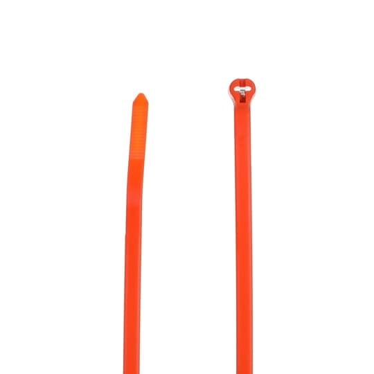 TY25M-3 Ty-Rap High Performance Standard Cable Tie, 7.31 in L x 0.184 in W x 0.043 in THK, Nylon/Polyamide 6.6, Orange