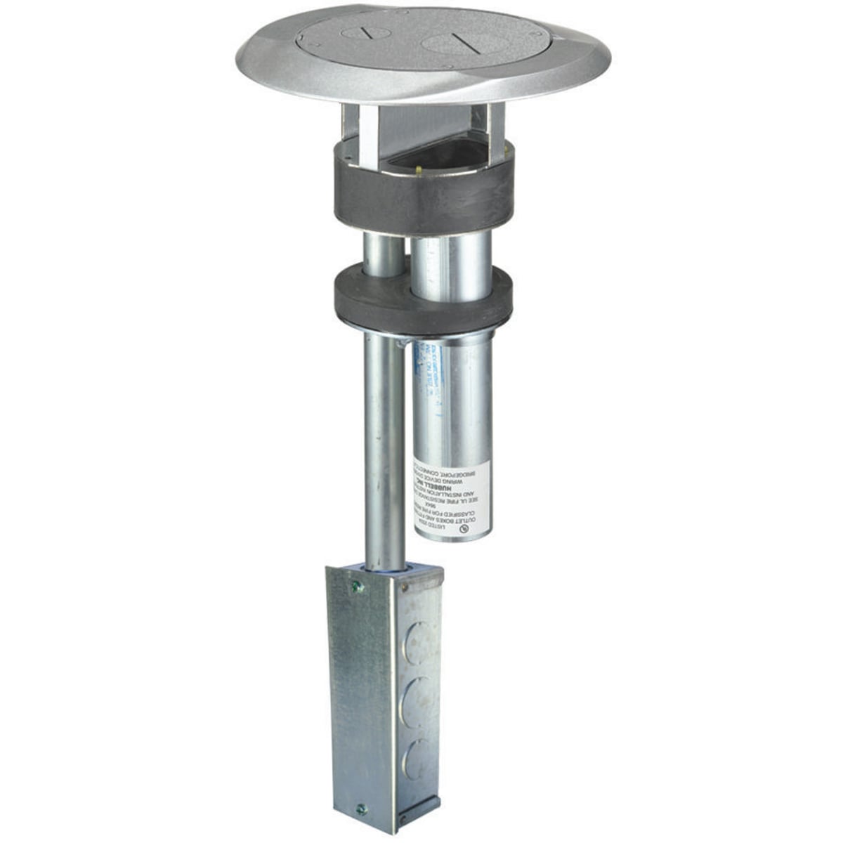 S1PTFFALJ SystemOne 1-Piece Flush Standard Sized Poke-Through Assembled Unit, 4 in Hole, 8 in Dia Cover, 300 lb Capacity, Composite