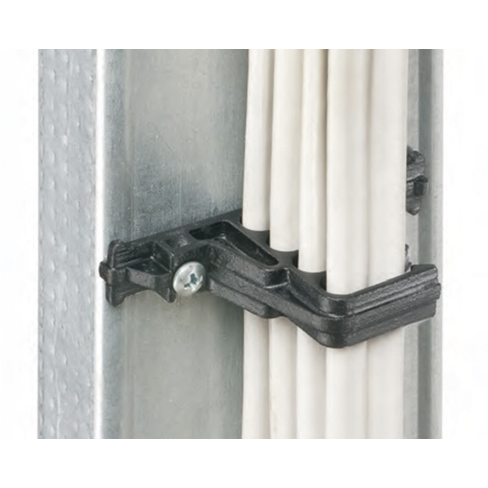 CS14SC Non-Metallic Cat 5 Cable Spacer, 14/2 AWG, Black
