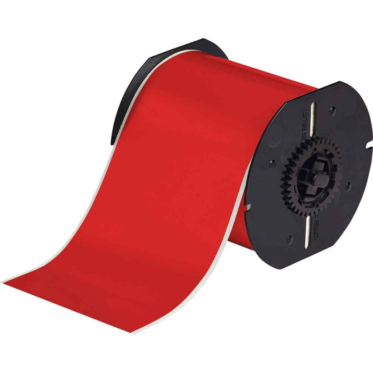 B30C-4000-595-RD B30 Thermal Transfer Vinyl Label, 4 in W, Red, B-595 Vinyl