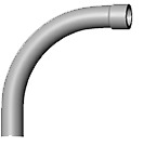 802759 SCH40 Bell End Standard Radius Conduit Elbow, 3 in Trade, 90 deg, PVC
