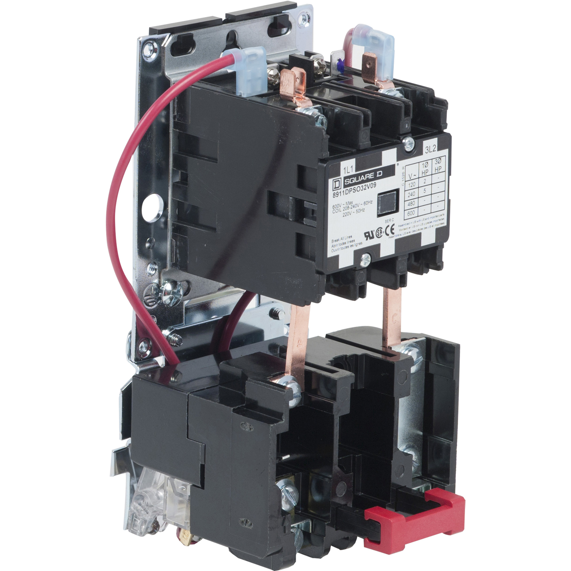 8911DPSO32V14 Type DPS Definite Purpose Starter, 24 V AC at 50/60 Hz V Coil, 2 Poles, Open Enclosure