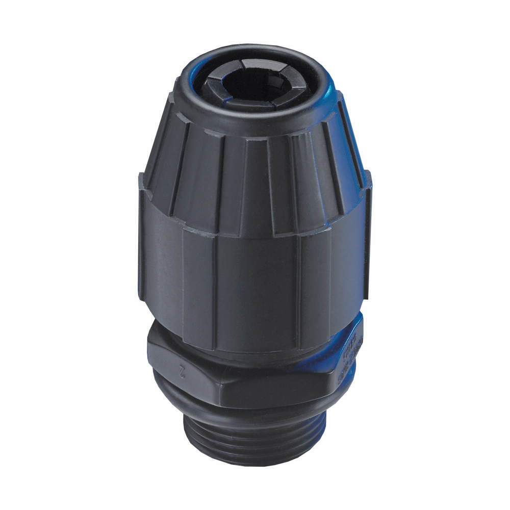 NCGB1231 Non-Metallic Straight Cable Gland Cord Connector, 1/2 in Trade, 0.25 to 0.42 in Cable Openings, Thermoplastic Polyester