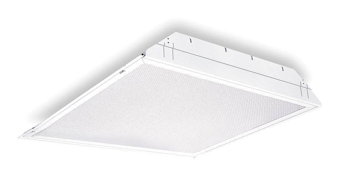 GT2U MV GT Series Low Profile Multi-Volt Static U-Lamp Lensed Troffer, (2) Lamps T8 Lamp, 64 W Fixture, 120 to 277 VAC, Steel Housing