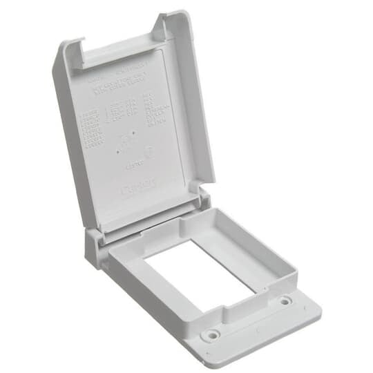 E98GFCM-CAR Carlon Weatherproof GFCI Receptacle Box Cover, 4-3/4 in L x 3 in W, Lexan