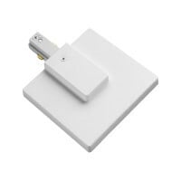 White Live End Track Lighting Feed with Cover