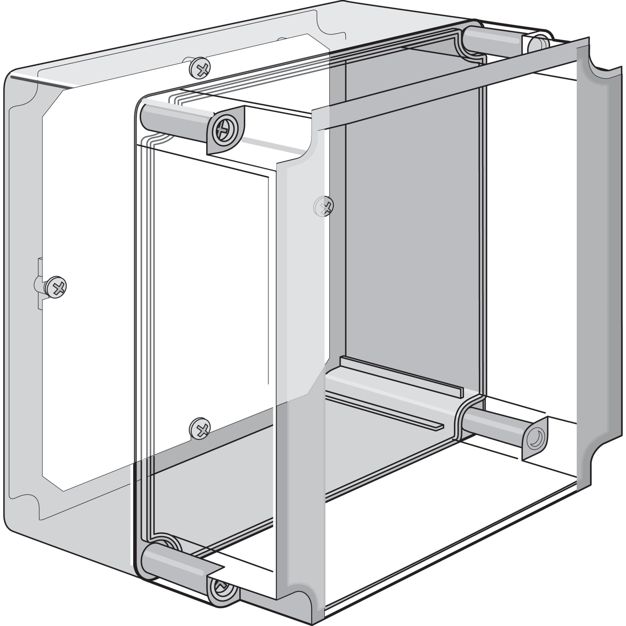 Q1818PE Qline Q41Y Enclosure Panel, 5.83 in W x 5.83 in H, Steel