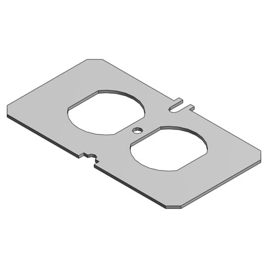 P-60-Q Steel City MopTite Face Plate, 8-13/16 in L x 4-11/16 in W x 3-5/8 in D, Steel