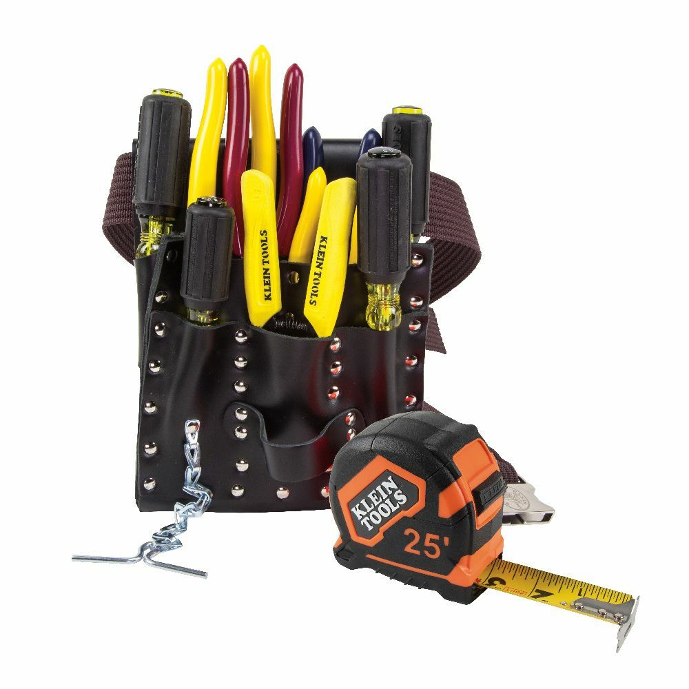 5300 Adjustable Electricians Tool Kit, 12 Pieces, Web Belt