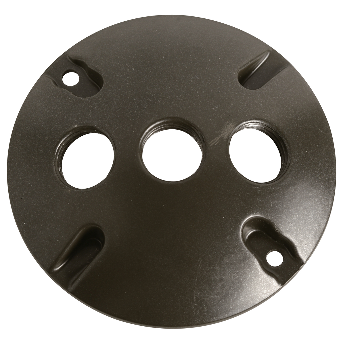 LV330Z 3-Hole Round Lampholder Cover, 1/2 in Hole, Die Cast Metal, Bronze