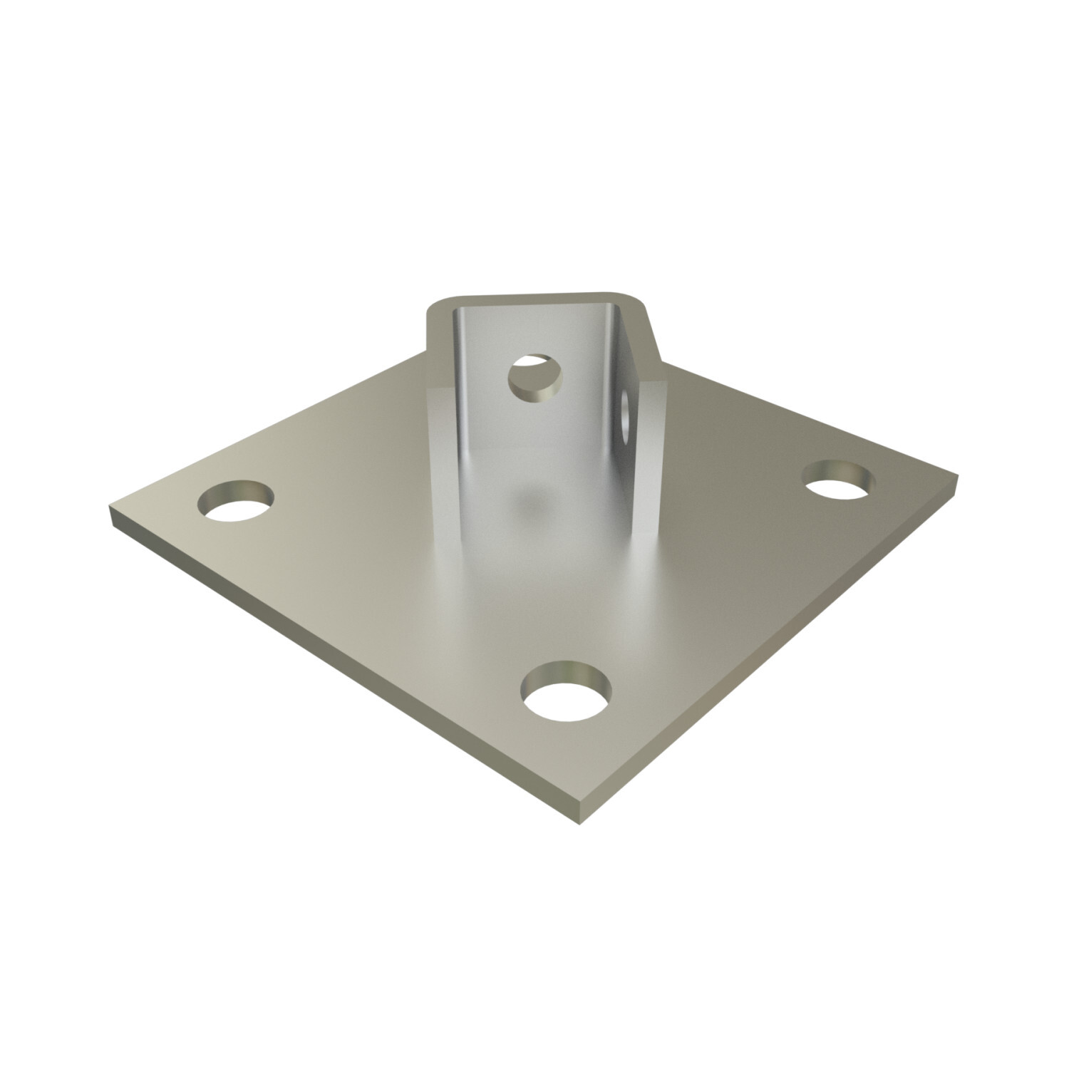 P2072-SS Post Base, 1/4 in Base, For Use With 1-5/8 in W Series Channel, Steel