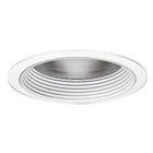 6" Trim Baffle with Reflector White Baffle with Clear Specular Reflector and Torsion Springs