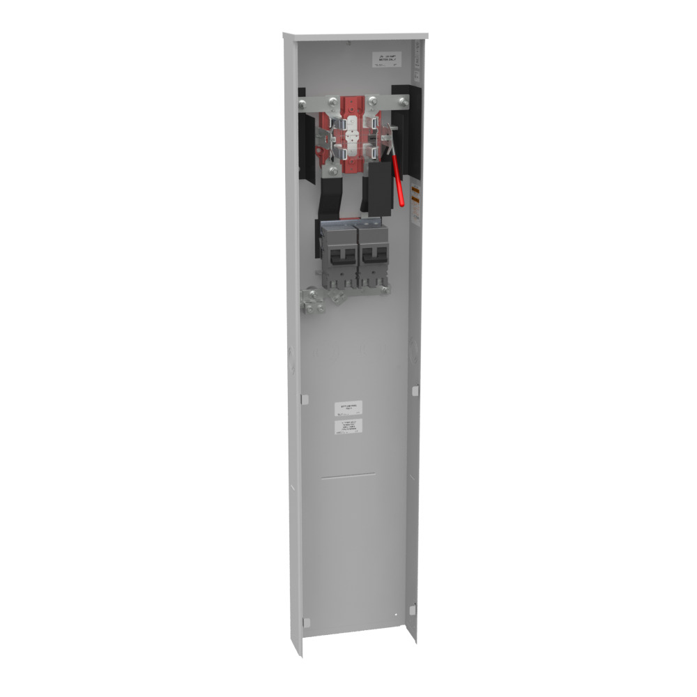 U3849-O-200-100 4 Term, Ringless, Plain Top, Lever Bypass, 1-200 Amp, Main Breaker and 1-100 Amp, Breaker