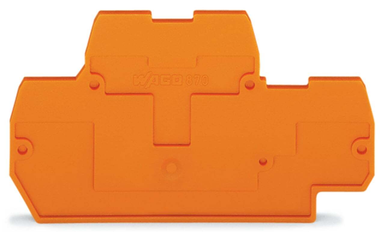 870-518 870 End and intermediate plate, For Use With Rail Mounted, Gray