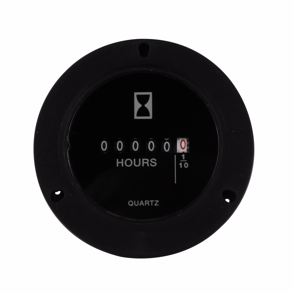 6-T-3H-508RPM-406 Hour Model Time Meter, 6 Digits, Round LCD Display