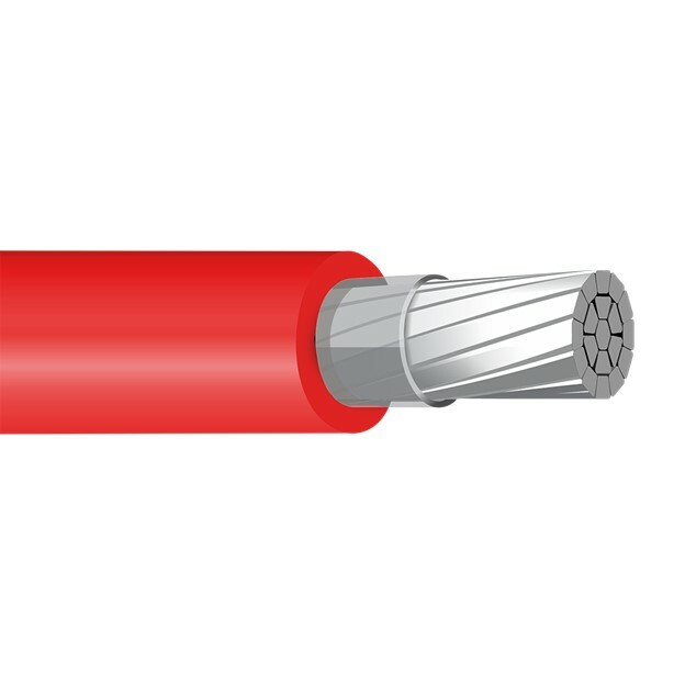 XHHW Cable, 350 KCMIL, Red, Stranded, Aluminum Conductor, 1000 Foot Reel