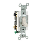 CS420-2T 4-Way Grounding AC Quiet Toggle Switch, 120/277 V AC, 20 A, 800 W, 1000 VA Power Rating