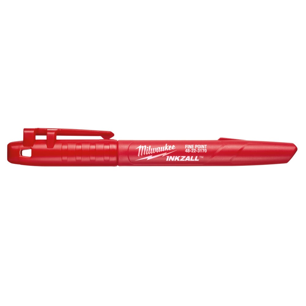 48-22-3170 Point Marker, 5-1/2 in Chisel/Fine Tip, Plastic, Red/Red Ink