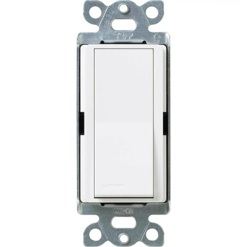 SC-1PSNL-SW Claro On/Off Rocker Switch with Locator Light, 1 Pole, 15 Amp, Satin, Snow