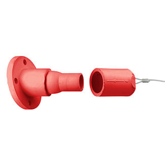22R26-R 22 Series 15 deg Ball Nose Cam Type Female Single Pole Receptacle, 600 V AC, 690 A, 250 to 750 kcmil Wire, In-Line Threaded Stud Connection