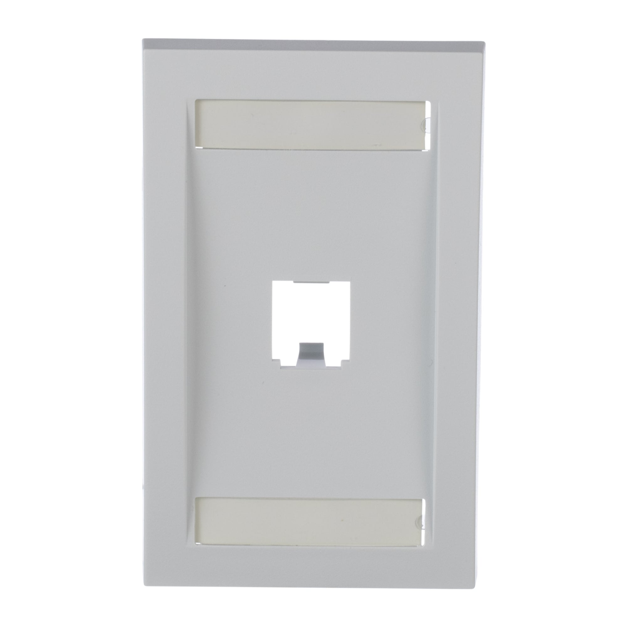 CFPE1WHY Mini-Com PanNet Executive Series Flat Vertical Faceplate, 1 Gangs, 1 Ports, Mini-Com Module, Fastened Mount, ABS