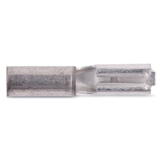 B14-110F Sta-Kon Female Disconnect, 16 to 14 AWG Conductor, 0.11 in W x 0.032 in THK Tab, Brass, Metallic, Non-Insulated