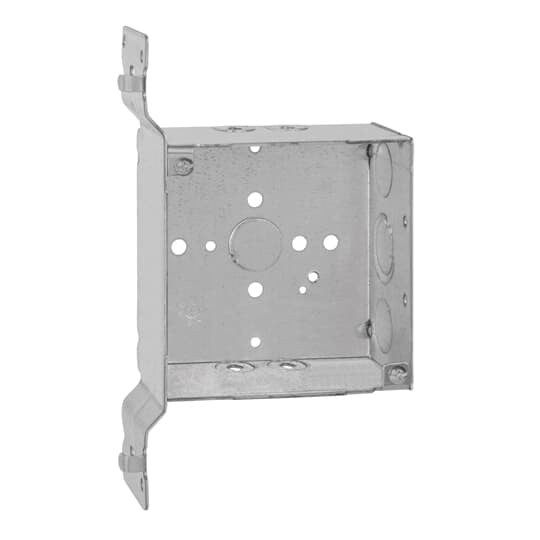 52171-VN Steel City Outlet Box, Steel, 30.3 cu-in Capacity, (1) Outlets, (11) Knockouts, 4 in H x 4 in W x 2-1/8 in D