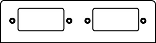 FPSS-SS Unassembled Poke Through Device Faceplate With (2) Surge Suppression Device Openings, 9 in L x 2-1/2 in W, 2 Gangs, Metal