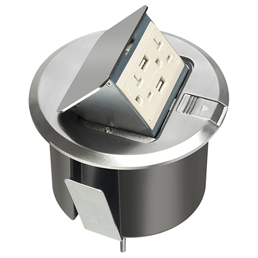 FLBT6520UNL Pop-Up Countertop Box Kit, 1 Gang, Plastic/Steel